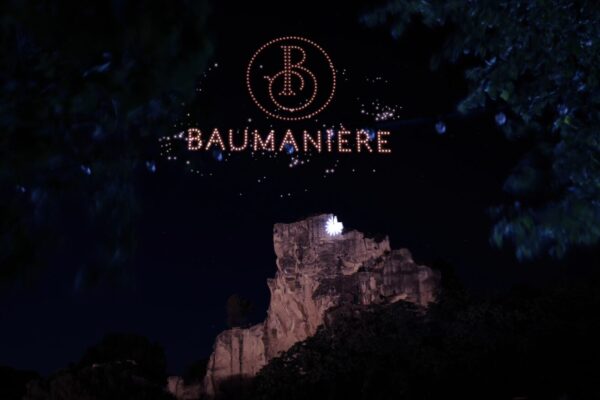 corporate anniversary drone show Baumanière