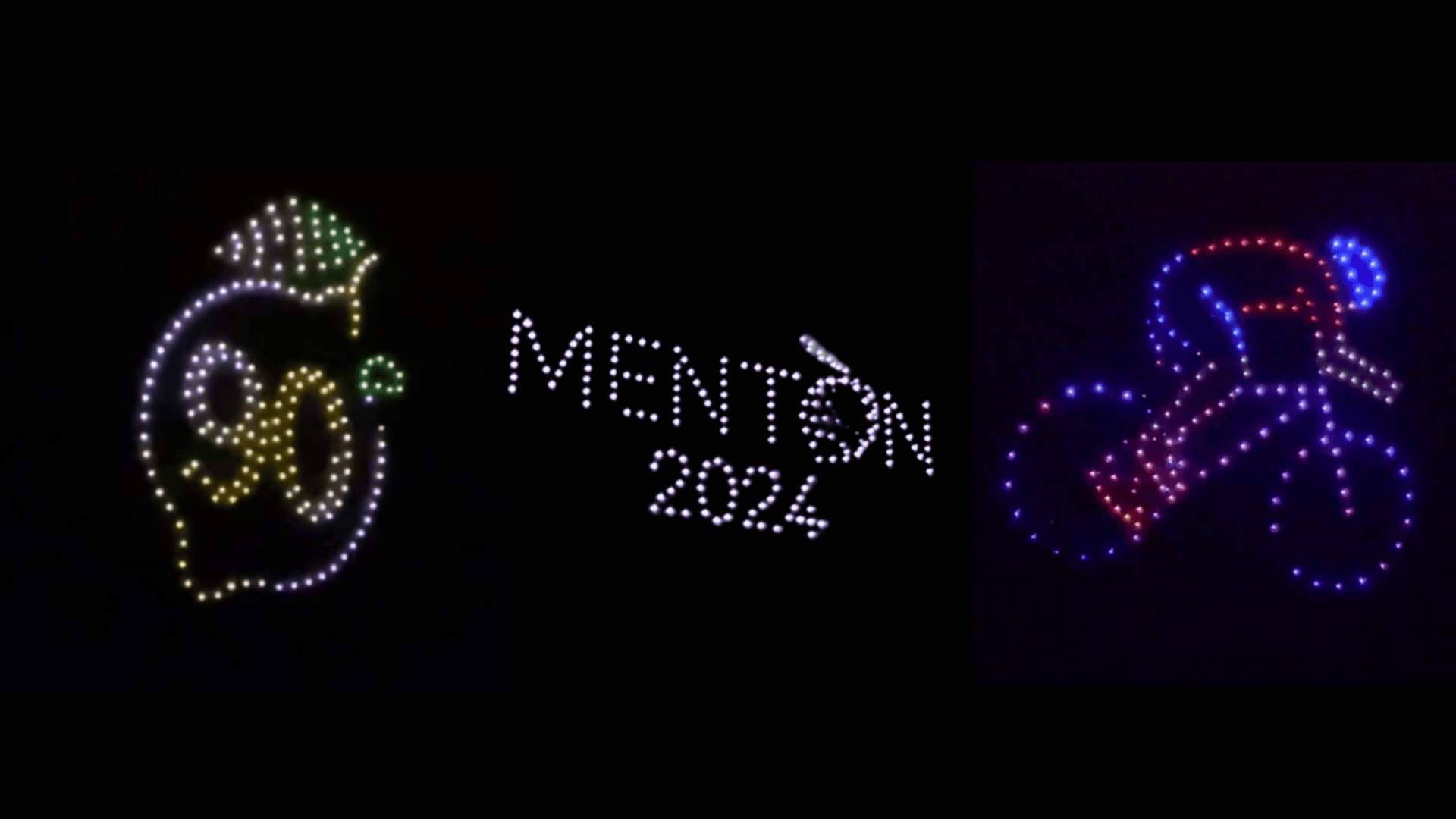 espectáculo de drones en Menton en 2024 información