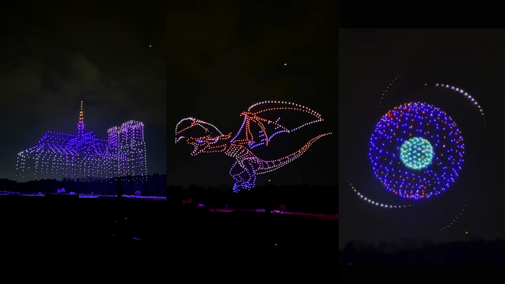 espectáculo de 1000 drones