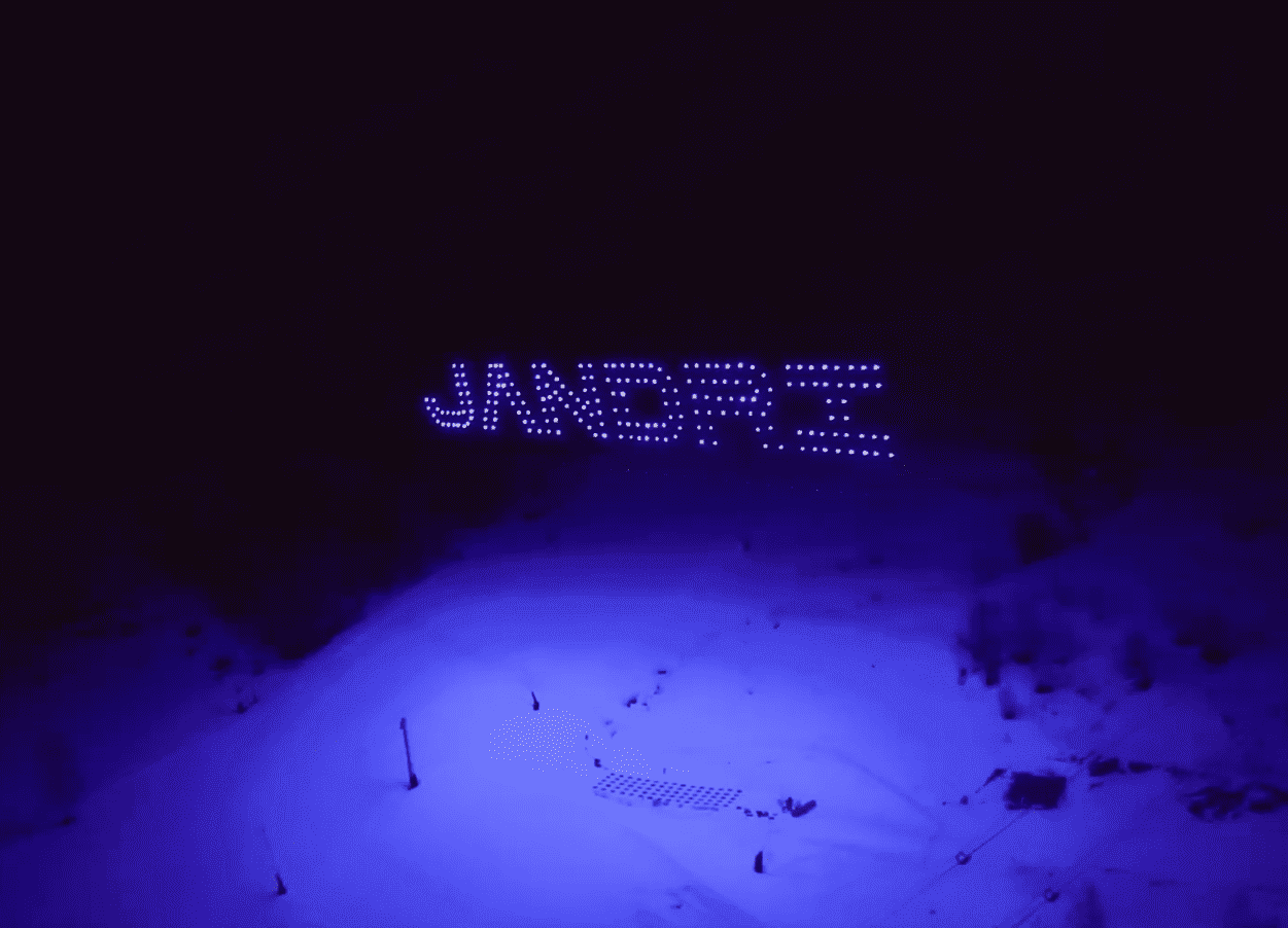 jandri inauguration par drones aux 2 alpes