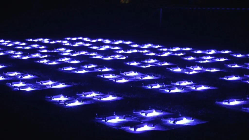 spectacle son et lumière de drones - Allumee