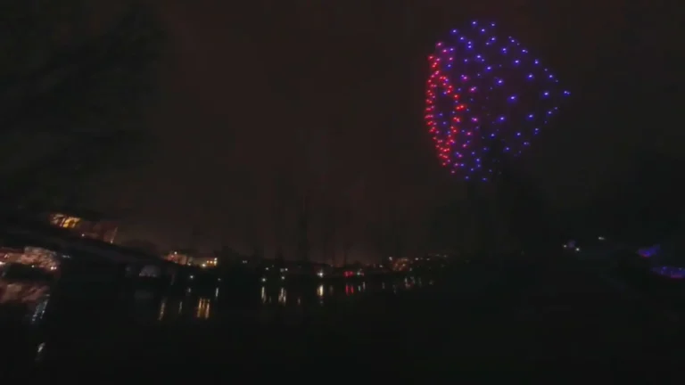 spettacolo di luci luminose della mantide