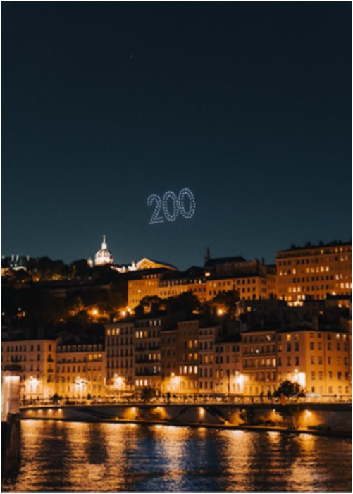 Uno spettacolo di droni per il 200° anniversario dell'istituzione della Certosa di Lione